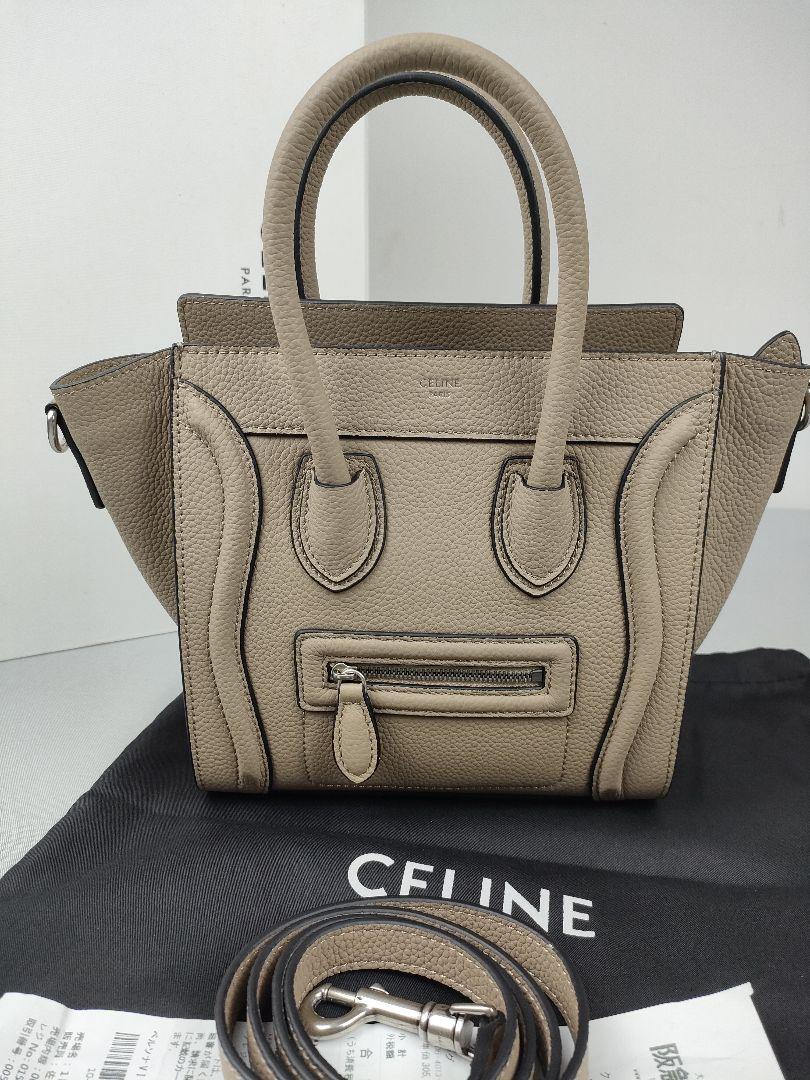 *入手困難*【CELINE】ラゲージ ナノ ドラムドカーフスキン CELINE - 入手困難✨セリーヌ ナノラゲージ カーフスキンの通販