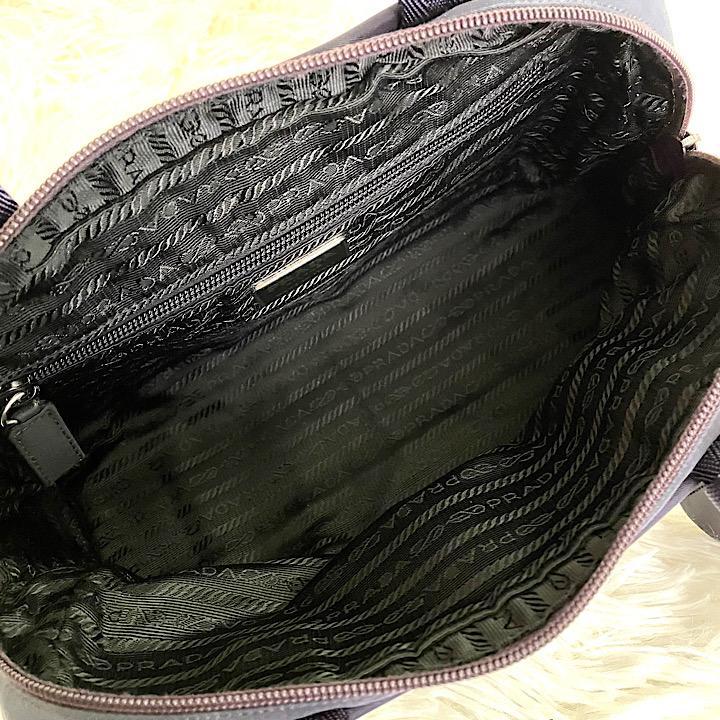 在庫正規店 希少色 ナイロン 三角プレート パープル RuODW-m94336089844 プラダ ハンドバッグ ワンショルダー 最安値SALE