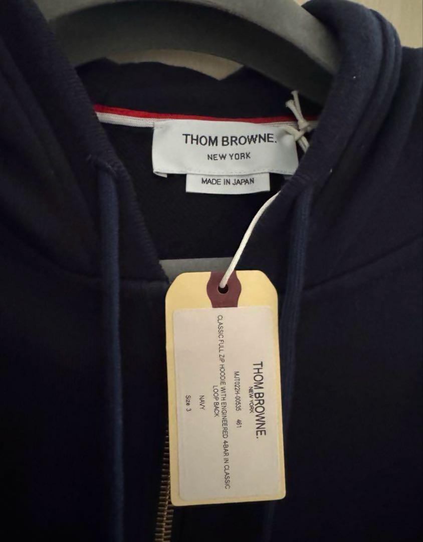 ネイビーのTHOM BROWNE製パーカー 4bar - メルカリ