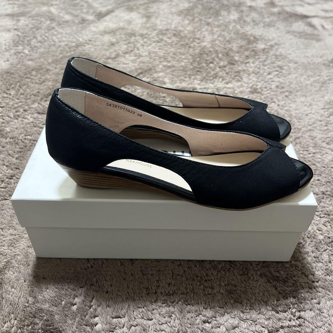 PICHE ABAHOUSE バタフライカットオープントゥパンプス