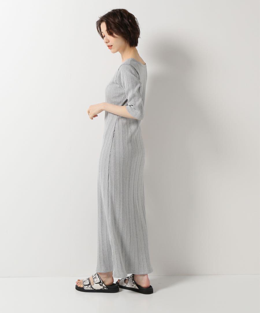 大人　リラックス　ロングワンピース