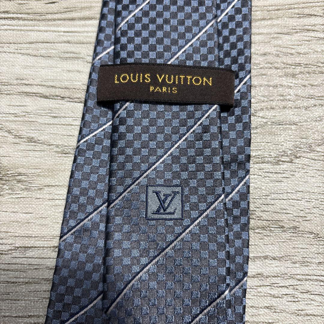 ルイヴィトン ネクタイ ブルー ストライプ Louis Vuitton