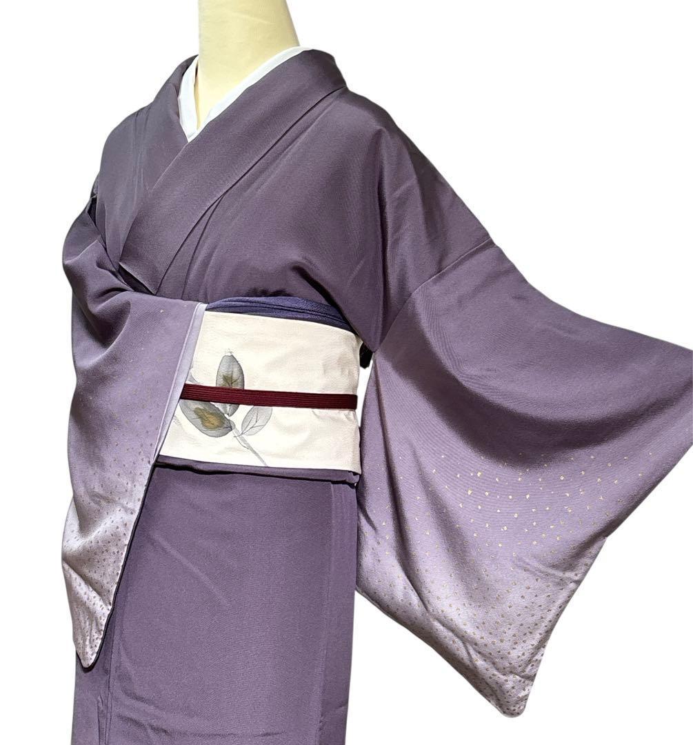 A110愛華 新品着物 訪問着 鈴カード加工 暈し 金箔半衿付き フォーマル A110愛華 新品着物 訪問着 鈴カード加工 暈し 金箔半衿付き フォーマル