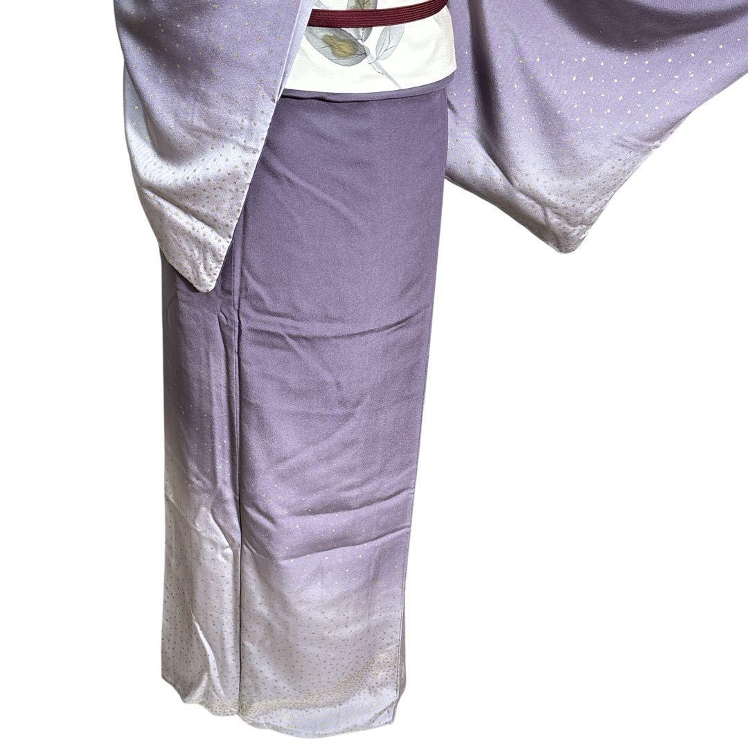 A110愛華 新品着物 訪問着 鈴カード加工 暈し 金箔半衿付き フォーマル A110愛華 新品着物 訪問着 鈴カード加工 暈し 金箔半衿付き フォーマル