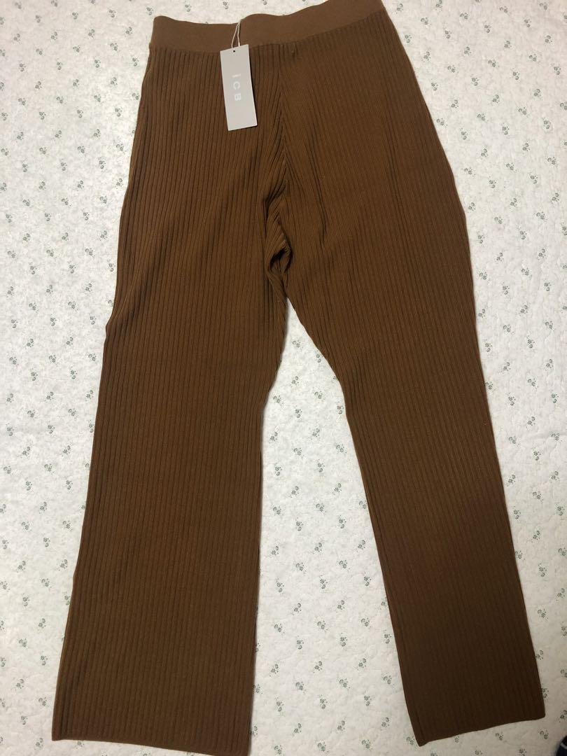世界的に有名な 新品未使用 定価¥19800 リブニットワイドパンツ ICB オンワード パンツ