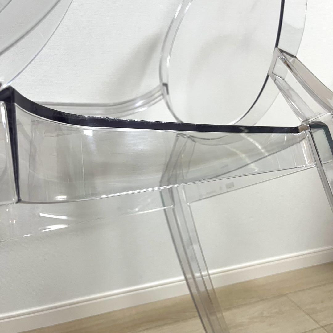 （け82）Kartell カルテル ルイ・ゴースト アームチェア クリア