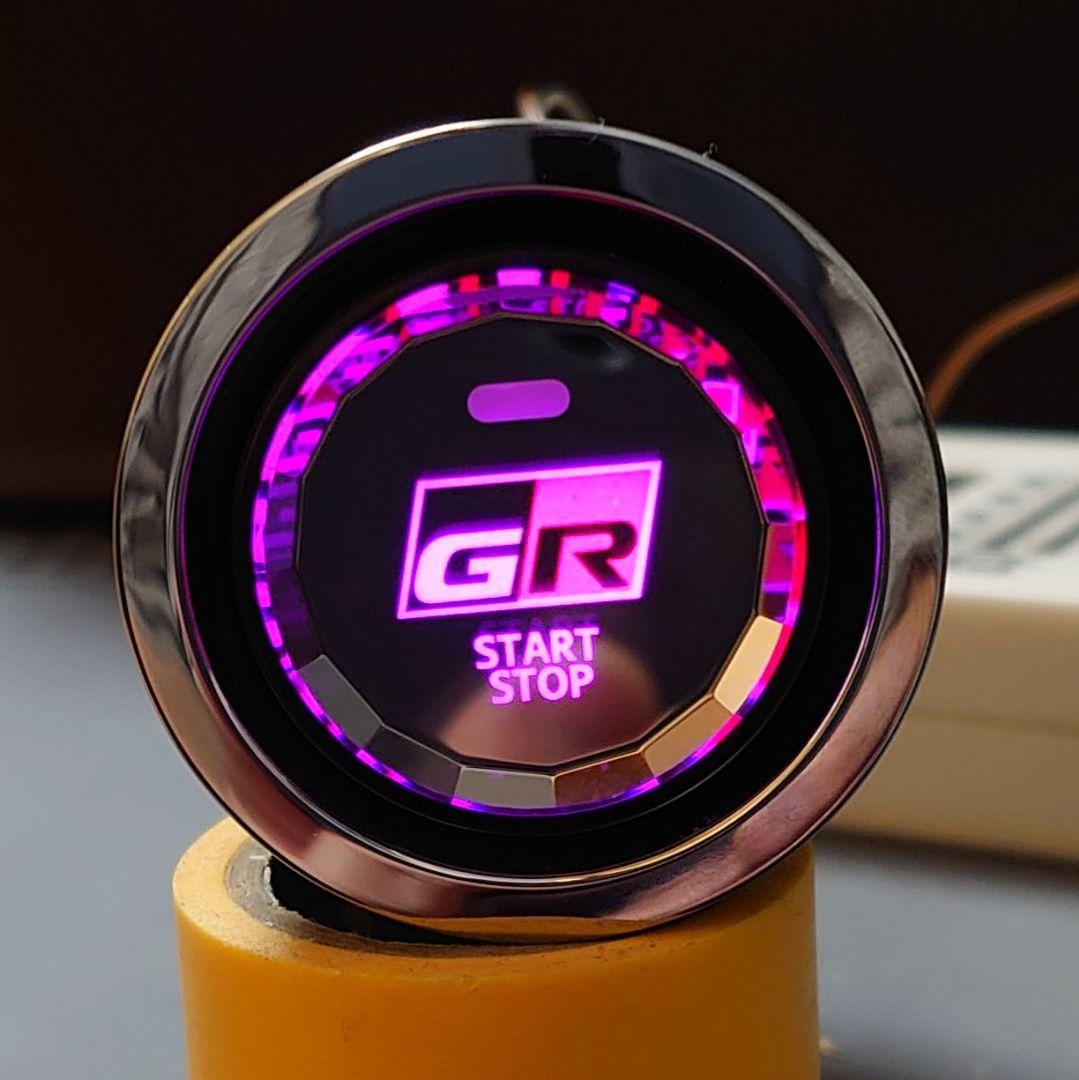 LED打ち替え済 トヨタGR プッシュスタートスイッチ クリスタルレインボー仕様