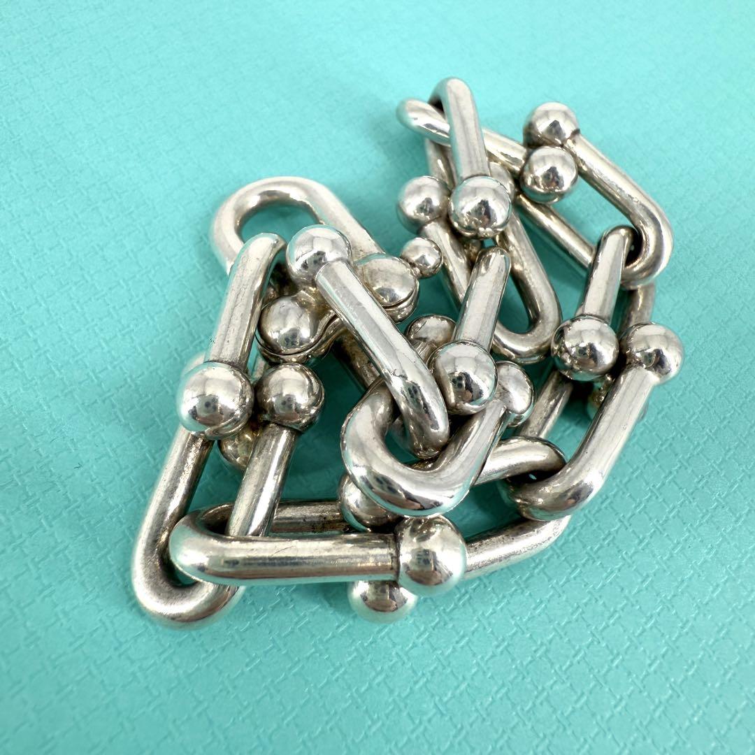 美品 Tiffany ハードウェア ブレスレット ラージリンク シルバー 925