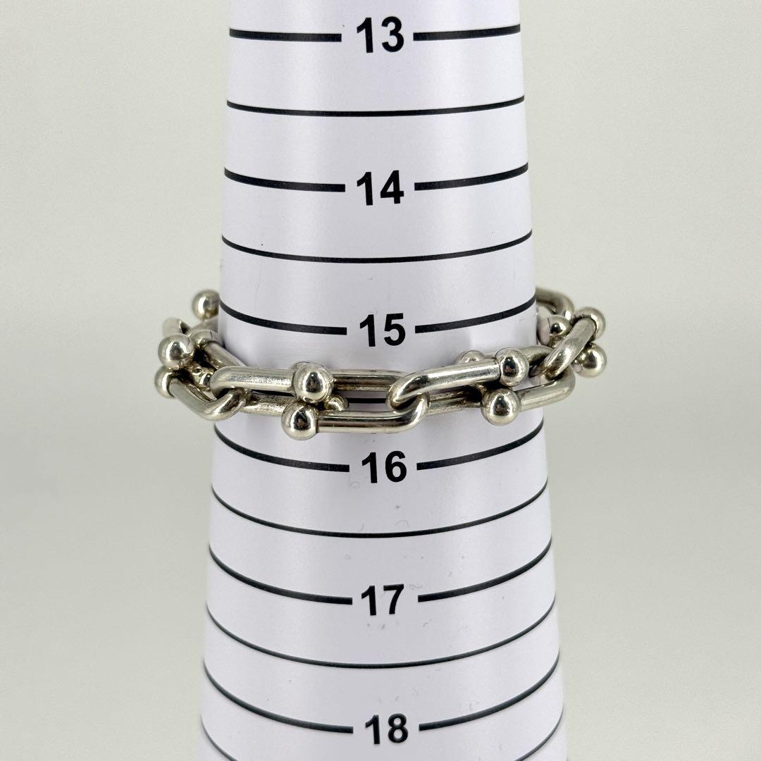 美品 Tiffany ハードウェア ブレスレット ラージリンク シルバー 925