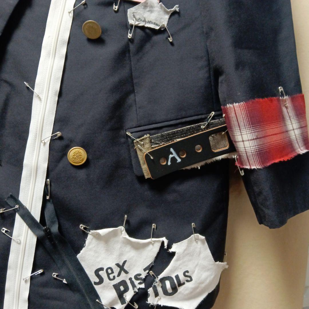PUNK 再構築 テーラードジャケット アナーキーシャツ パンク リメイク 再構築】テーラードジャケット PUNK アナーキーシャツ パンク