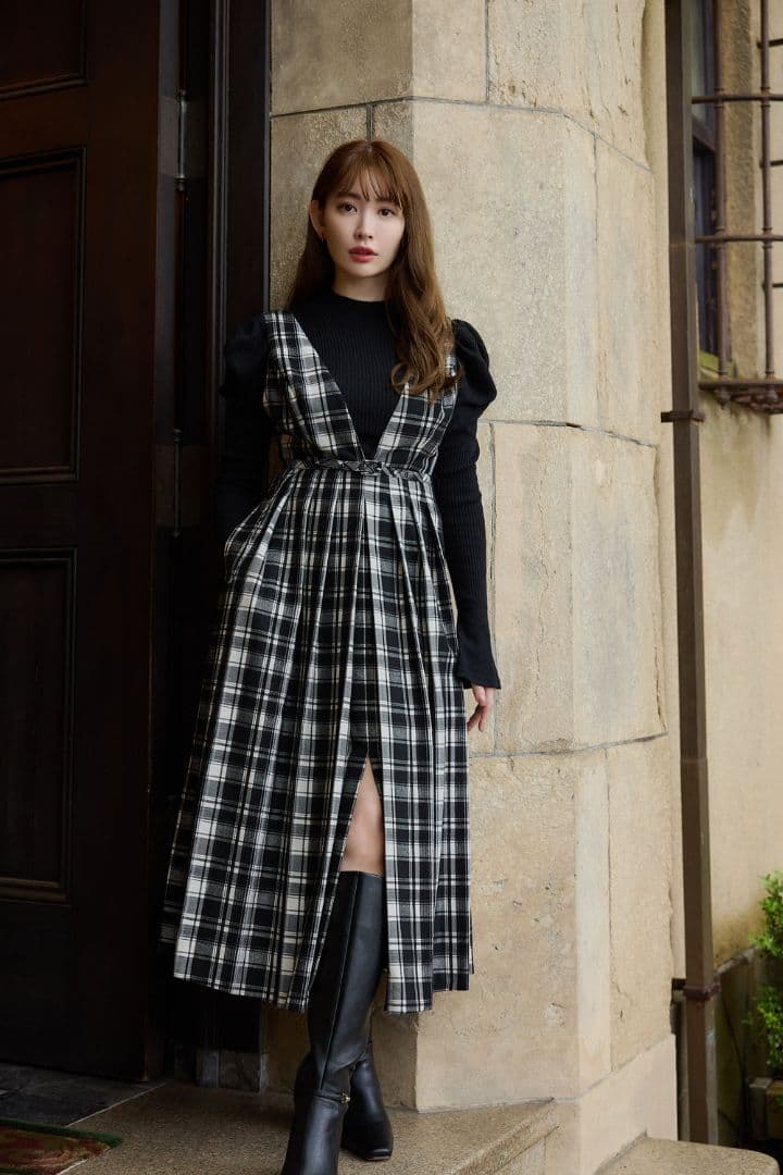 Classic Plaid Jumper Dress S Her lip toS Herlipto