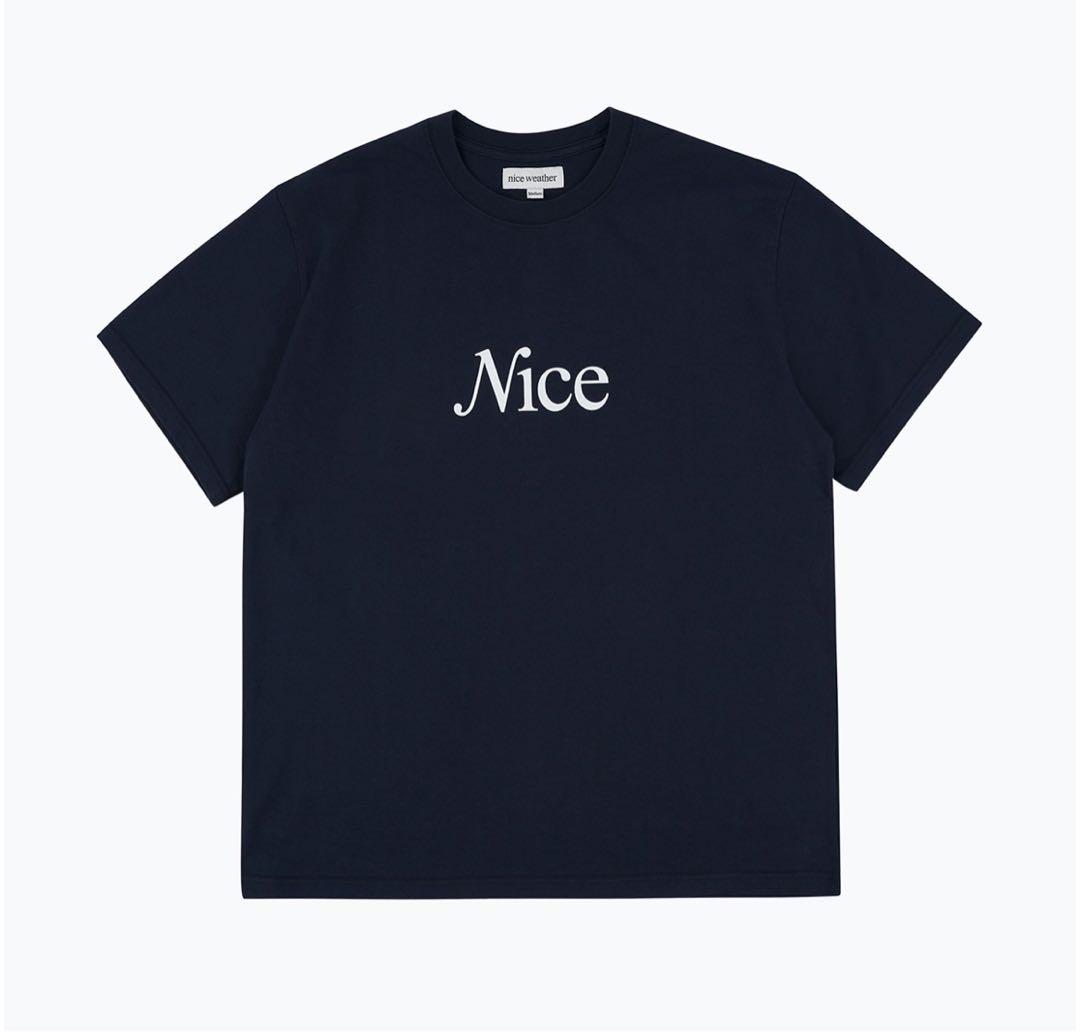 コリアグランドセール NiceWeather 半袖 Tシャツ M ネイビー ナイスウェザー 寺西拓人 アイドル