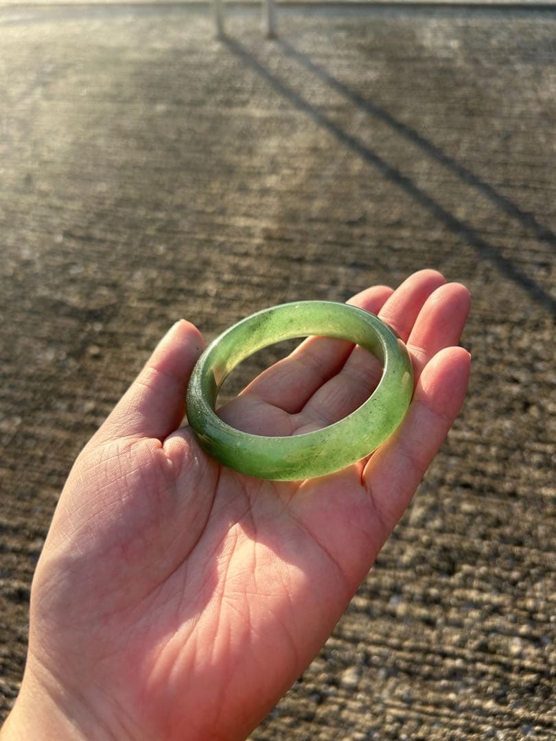 【新品・未使用】天然翡翠 バングル 【新品・未使用】天然翡翠 バングル