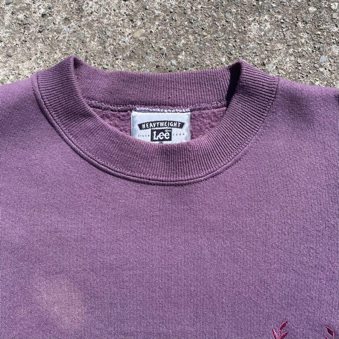 新しいブランド Lee 90's USA製 USカレッジ系ロゴ刺繍 スウェット 古着 大きめ トップス