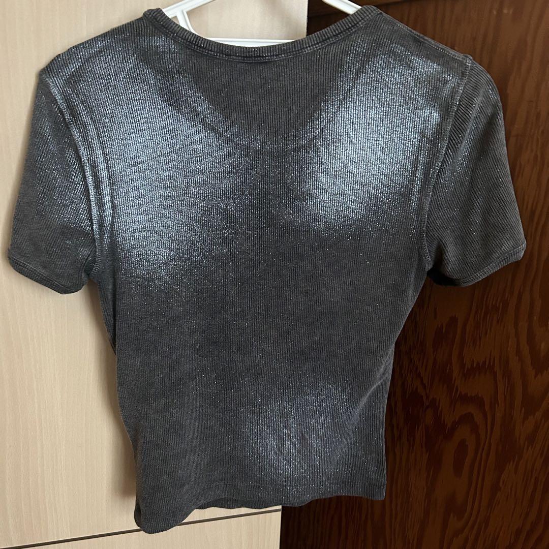 【大幅値下げ/早者勝】DIESEL T-ELE-N1 メタリックTシャツ　ブルー
