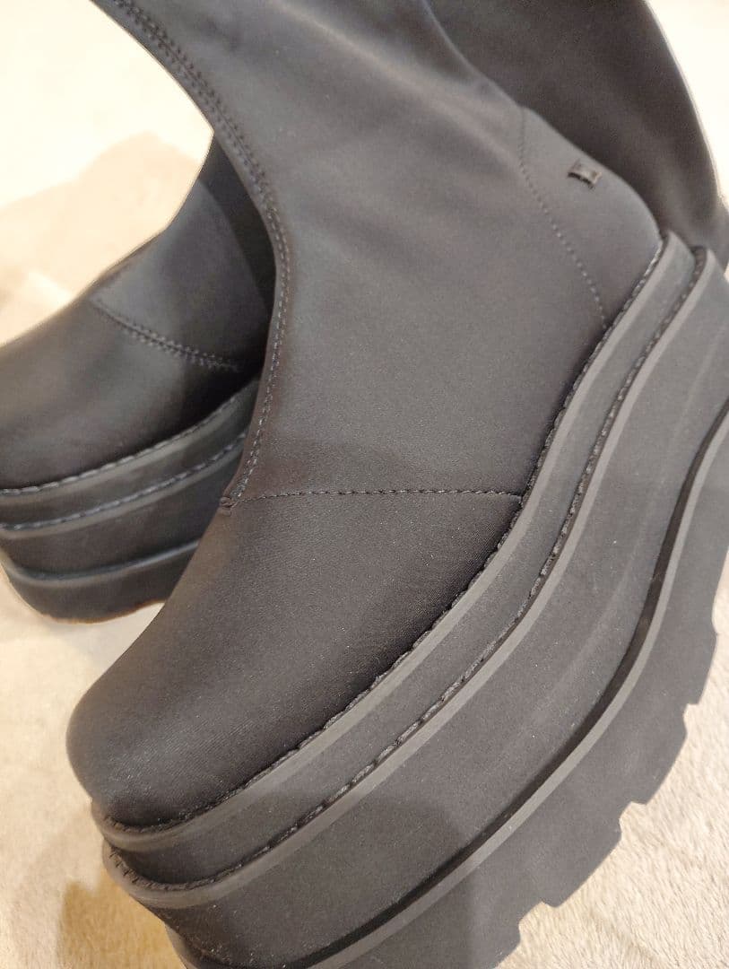 ウルトラストレッチフラットブーツ Mサイズ黒。 ウルトラストレッチフラットブーツ Mサイズ黒。