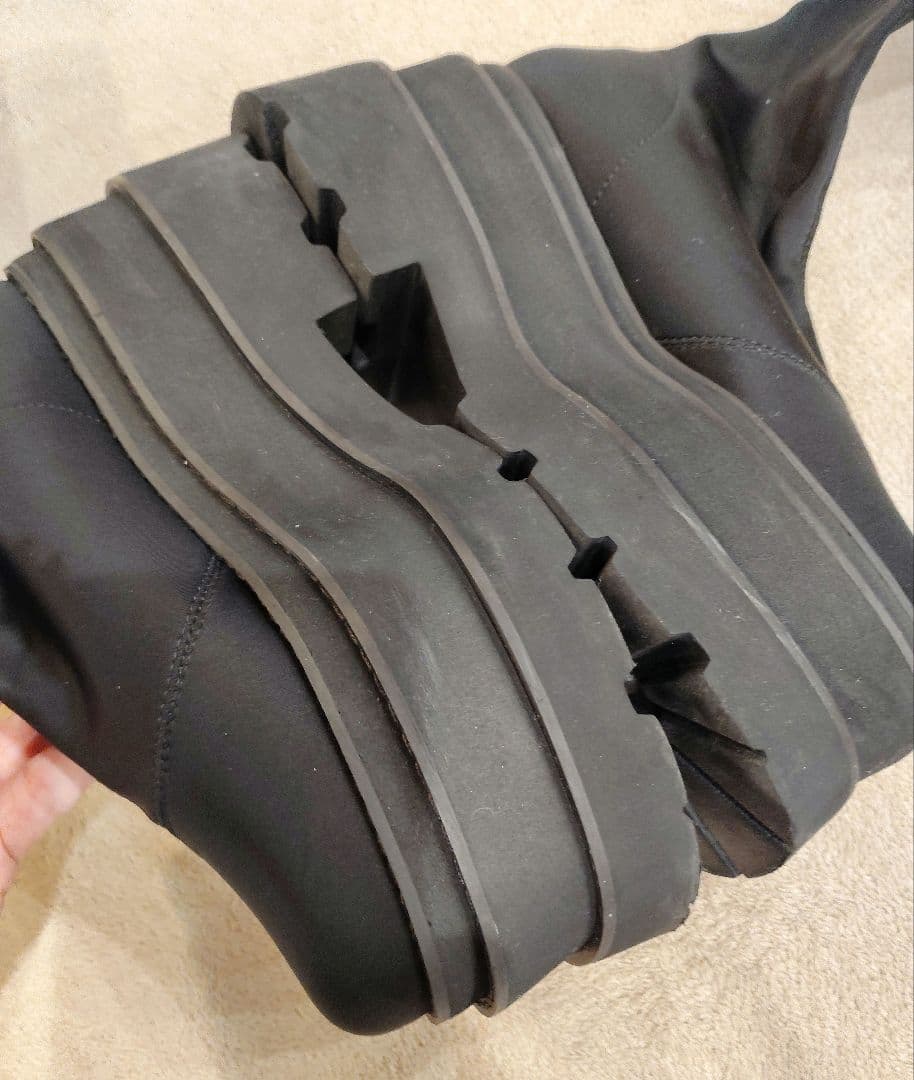 ウルトラストレッチフラットブーツ Mサイズ黒。 ウルトラストレッチフラットブーツ Mサイズ黒。