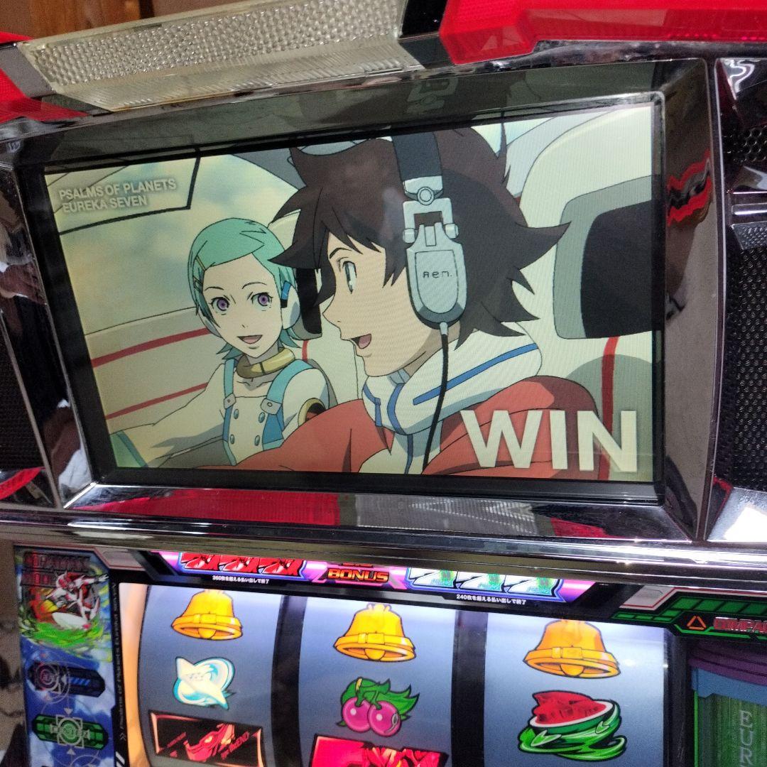 【パチスロ実機】エウレカセブン　初代【コイン不要機】【送料無料】