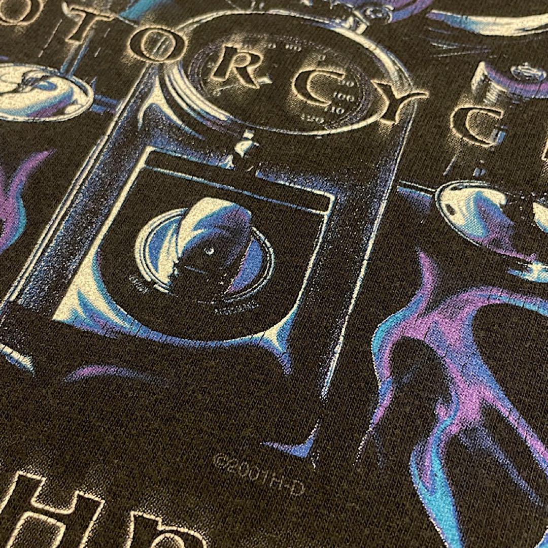美品激レア ハーレーダビッドソン ブルーフレイム ビンテージ Tシャツ USA製