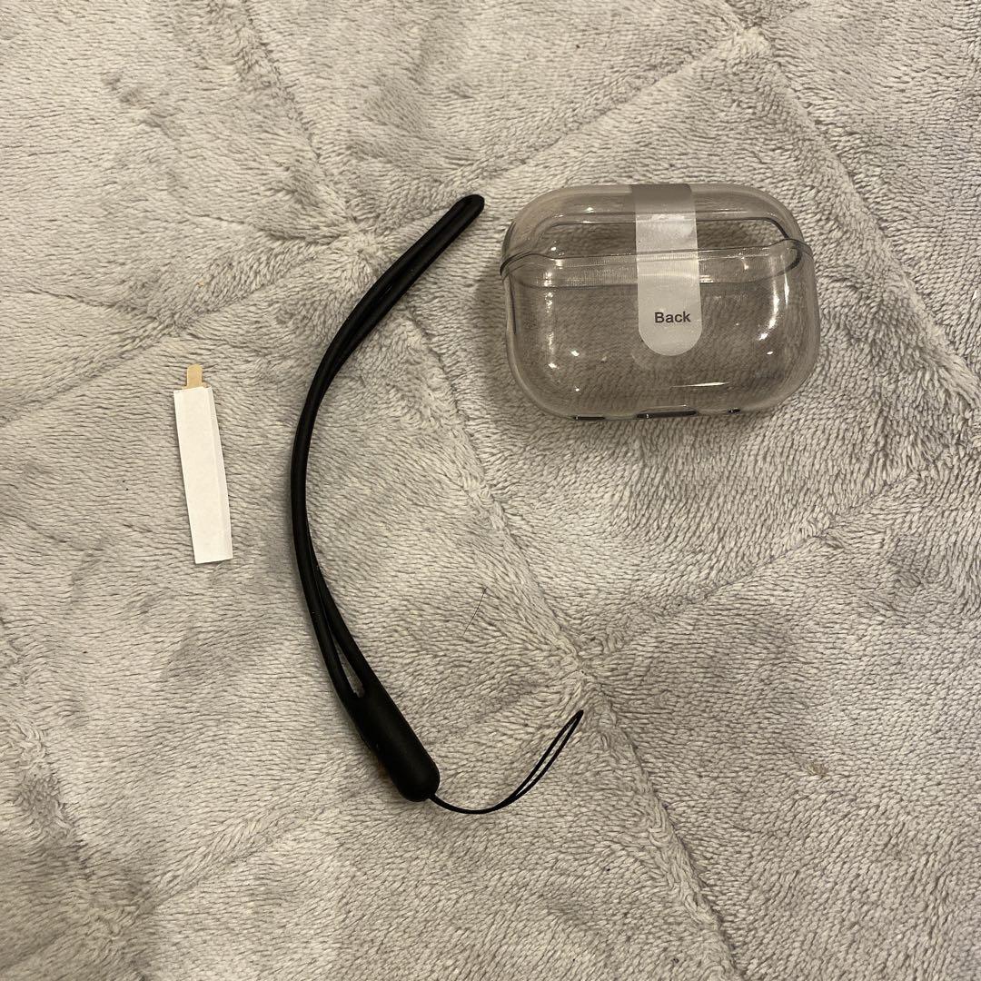 Airpods Pro 2ケース クリア ソフト 透明保護カバー ケース付き