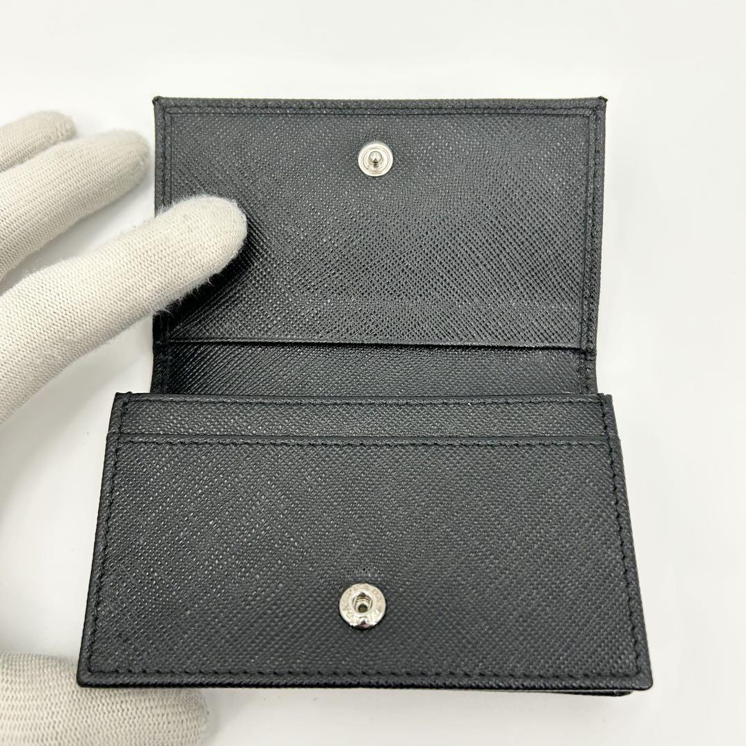 未使用級 RFID✨プラダ 名刺入れ 三角ロゴ サフィアーノレザー