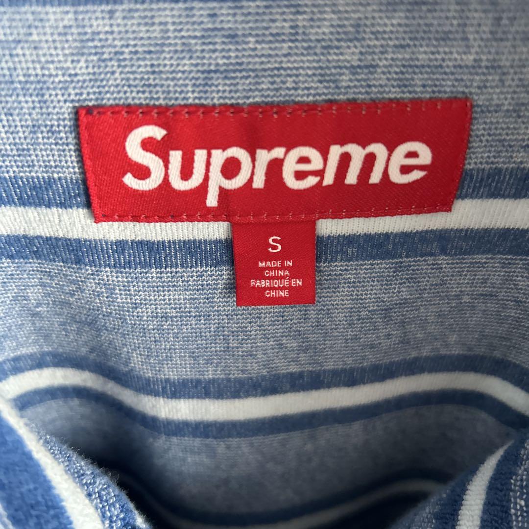 Supreme 24ss Stripe Terry S/S Polo Sサイズ