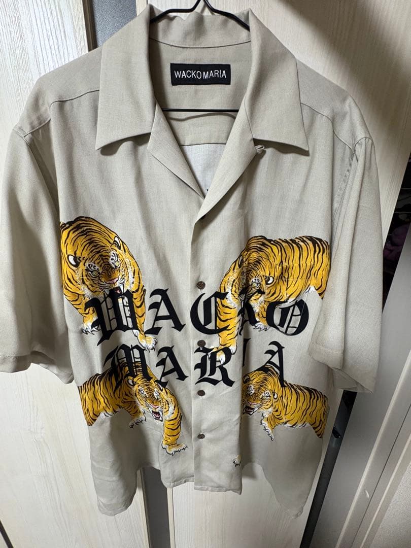 WACKO MARIA ティムリーハイコラボアロハシャツ 半袖 ベージュL・WACKOMARIA