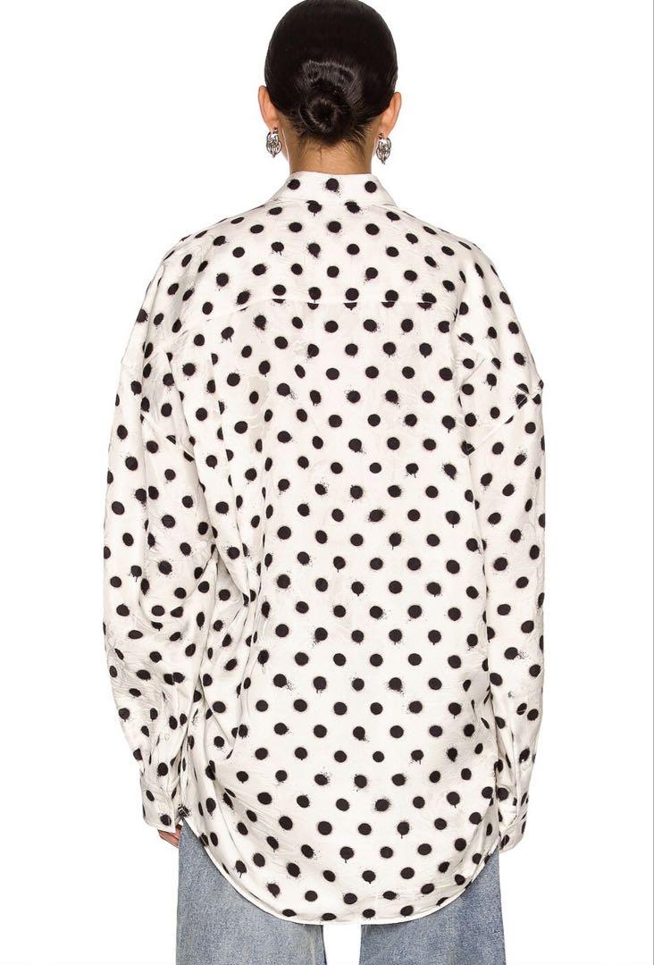 春早割 試着のみ balenciaga サイズ34 ユニセックス コクーンシャツ トップス