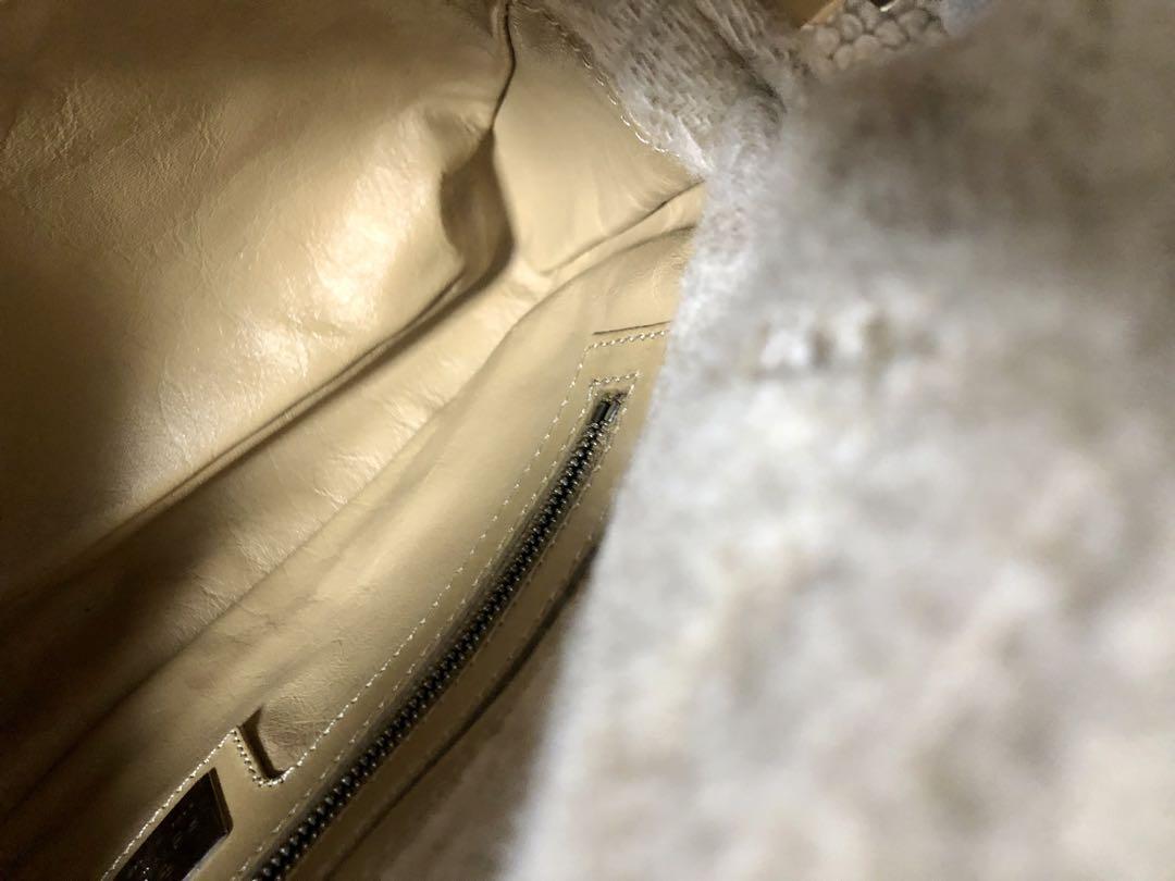 【最終値】FENDI フェンディ ズッカ柄 バッグ ウール ベージュ