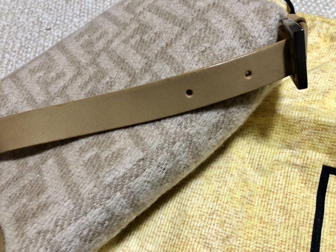 【最終値】FENDI フェンディ ズッカ柄 バッグ ウール ベージュ