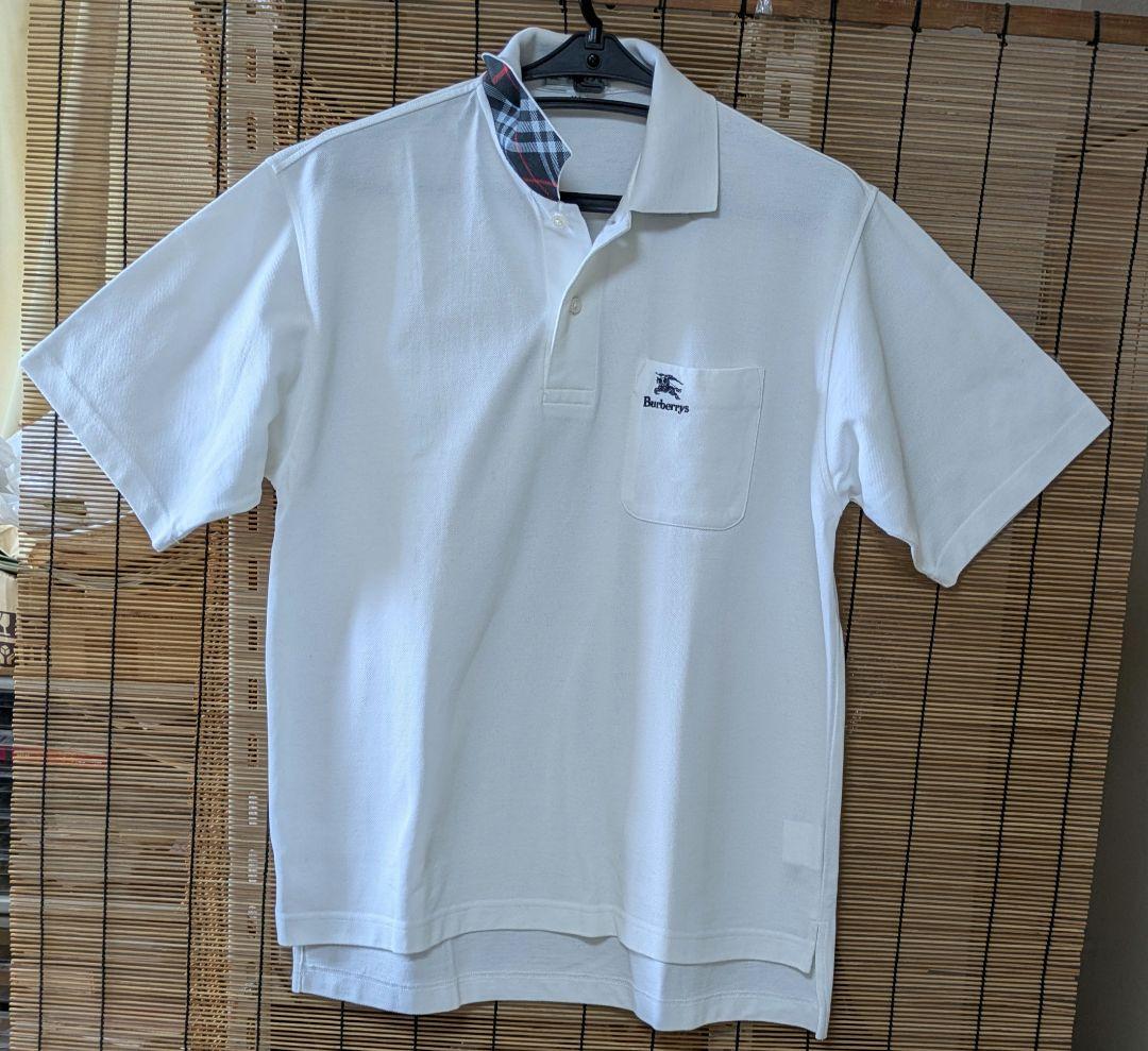 新品同様　バーバリー　　半袖ポロシャツ メンズ 　白