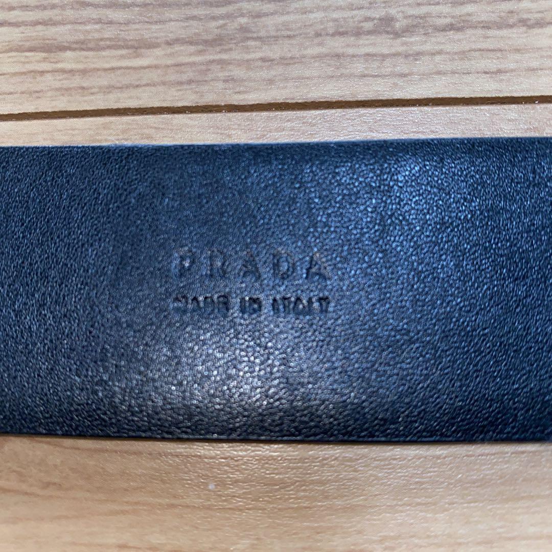 PRADA レザーベルト サイズ90マットグレー