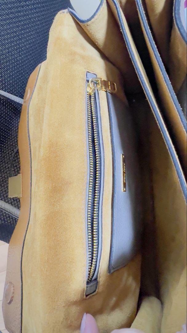 miu miu グレー オレンジ ハンドとシュルダバッグ