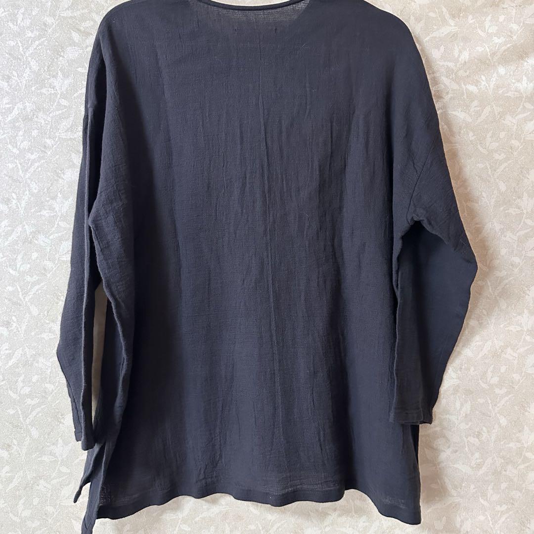 トップス evam eva cotton linen pullover