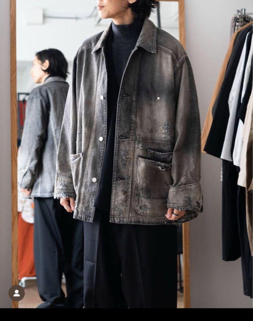【Ancellm】DENIM COVERALL Jacket 25ss