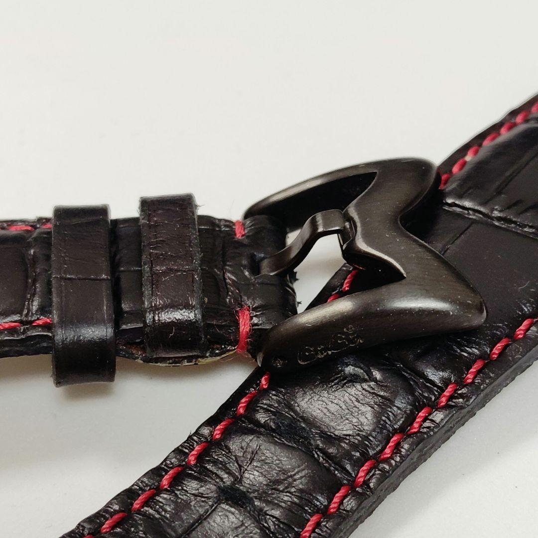 GaGa MILANO　48MM　BLACK　レザー　ストラップ　替えベルト