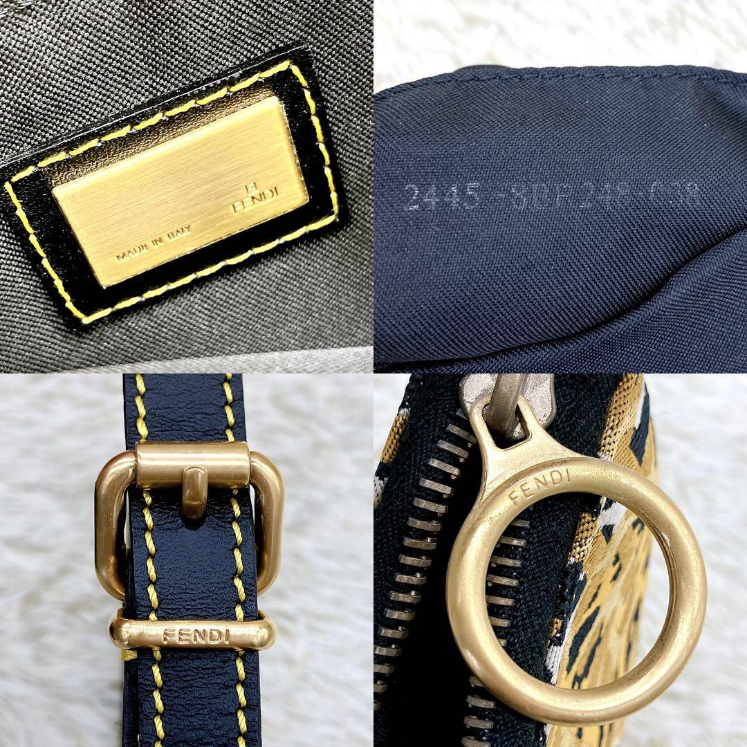 正規通販】 美品【FENDI】ハンドバッグ レオパード アニマル柄 ズッカ