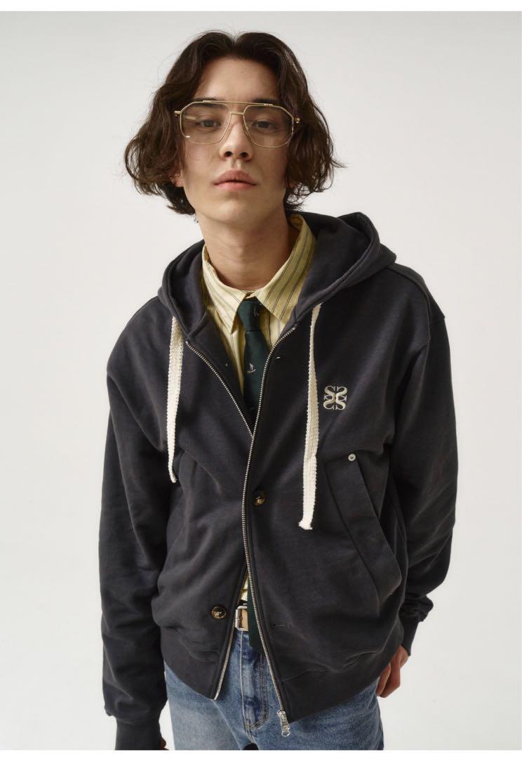 [SATUR] 2way☆Teo Cotton All Day Hood Zip-up 全2色 ☆TWS ハンジン 着用！！【SATUR】Teo Cotton All Day Hood Zip