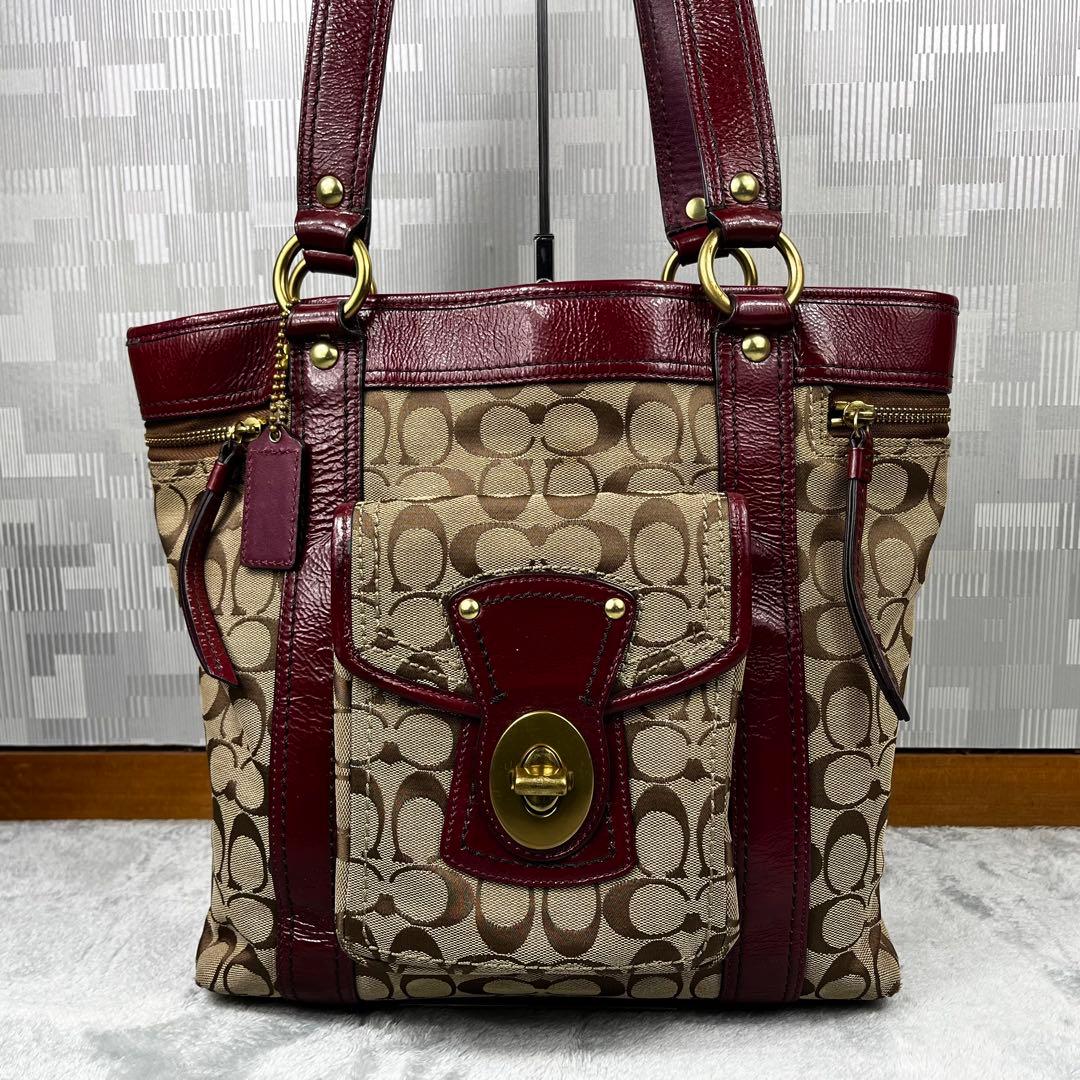COACH コーチ レガシー トートバッグ ターンロック シグネチャー A4 COACH コーチ レガシー トートバッグ ターンロック シグネチャー A4