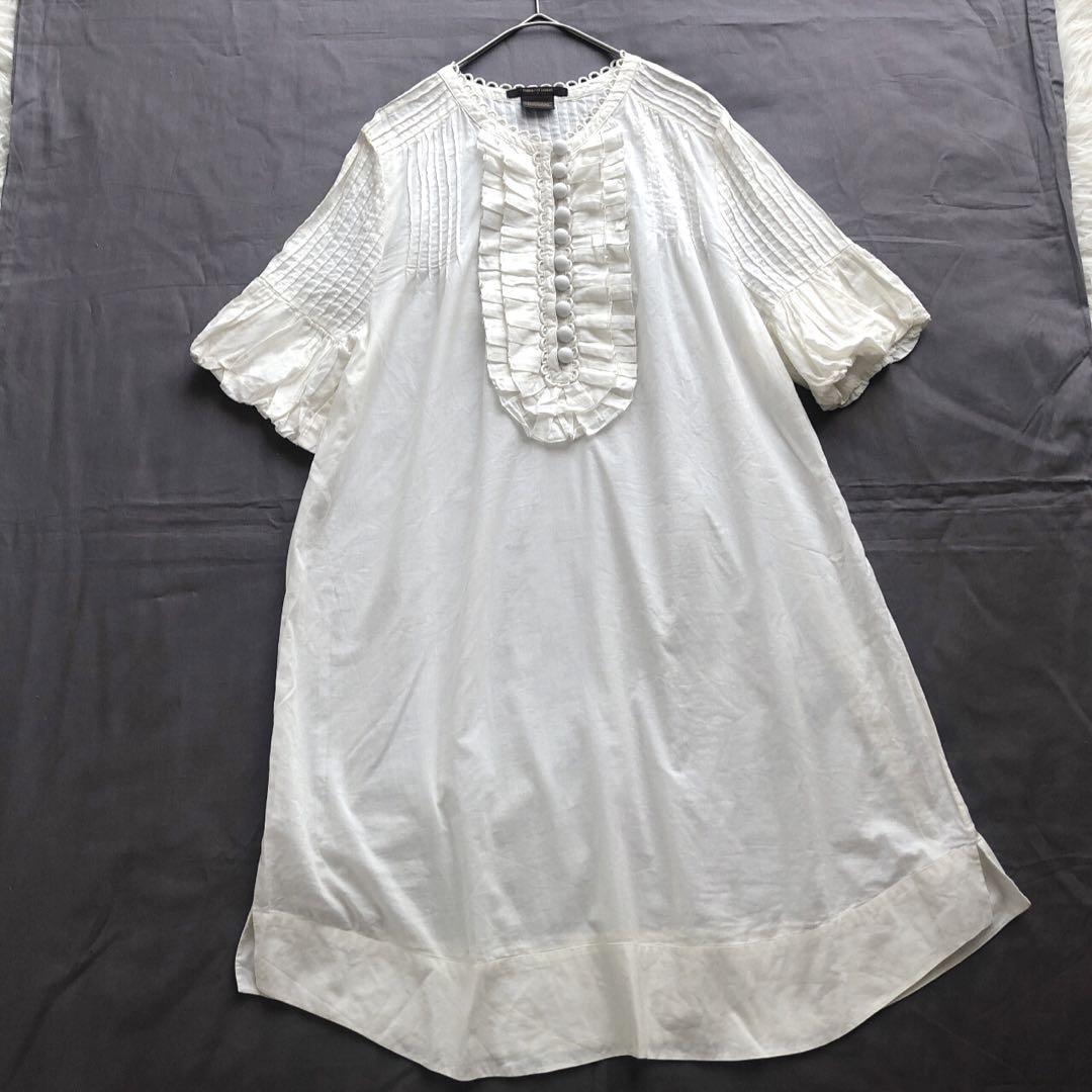 TORRAZZO DONNA トラッツォドンナ　フリル　タック　ブラウス TORRAZZO DONNA】タックフリルブラウス （Torrazzo Donna