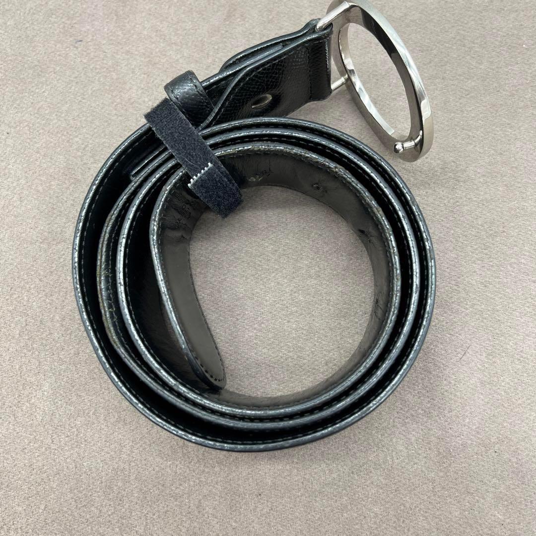 BVLGARI　ブルガリ　ロゴマニア　メンズ　レザーベルト　90-95　革　黒