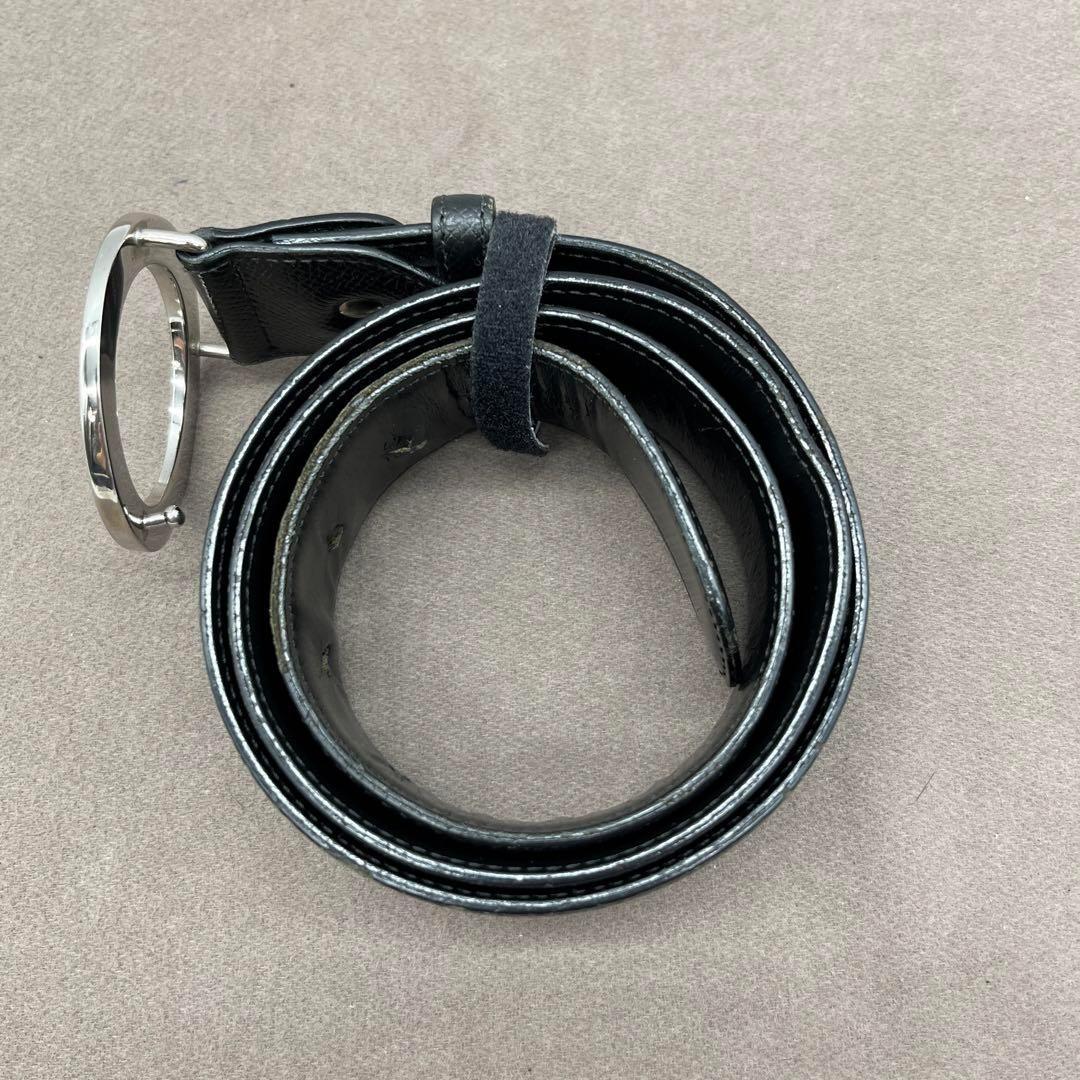 BVLGARI　ブルガリ　ロゴマニア　メンズ　レザーベルト　90-95　革　黒