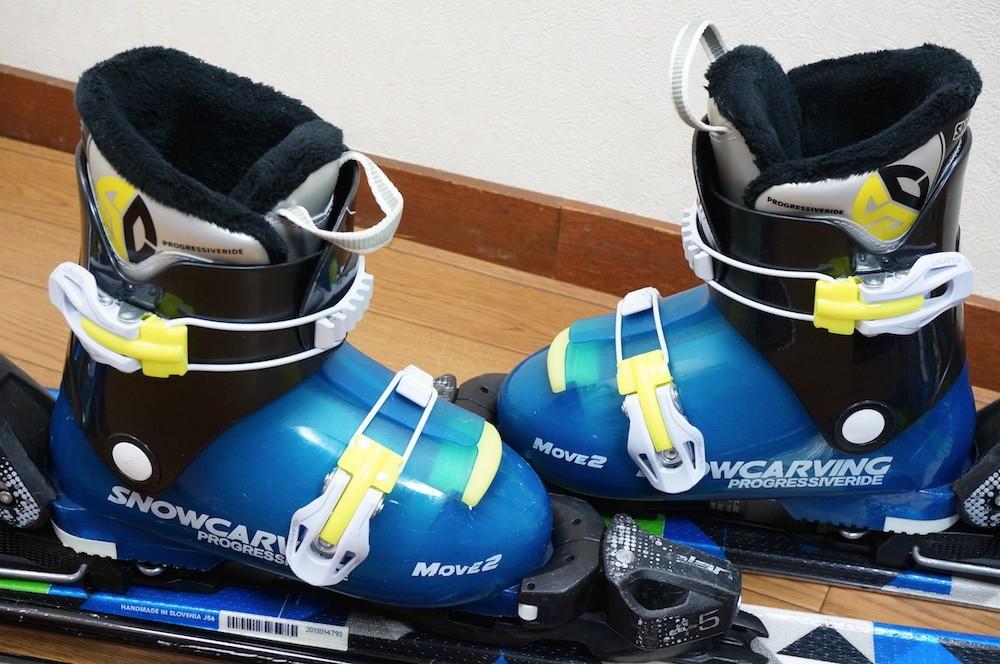 120cm 靴21cm ELAN 子供用カービングスキーセット 中古 スキー