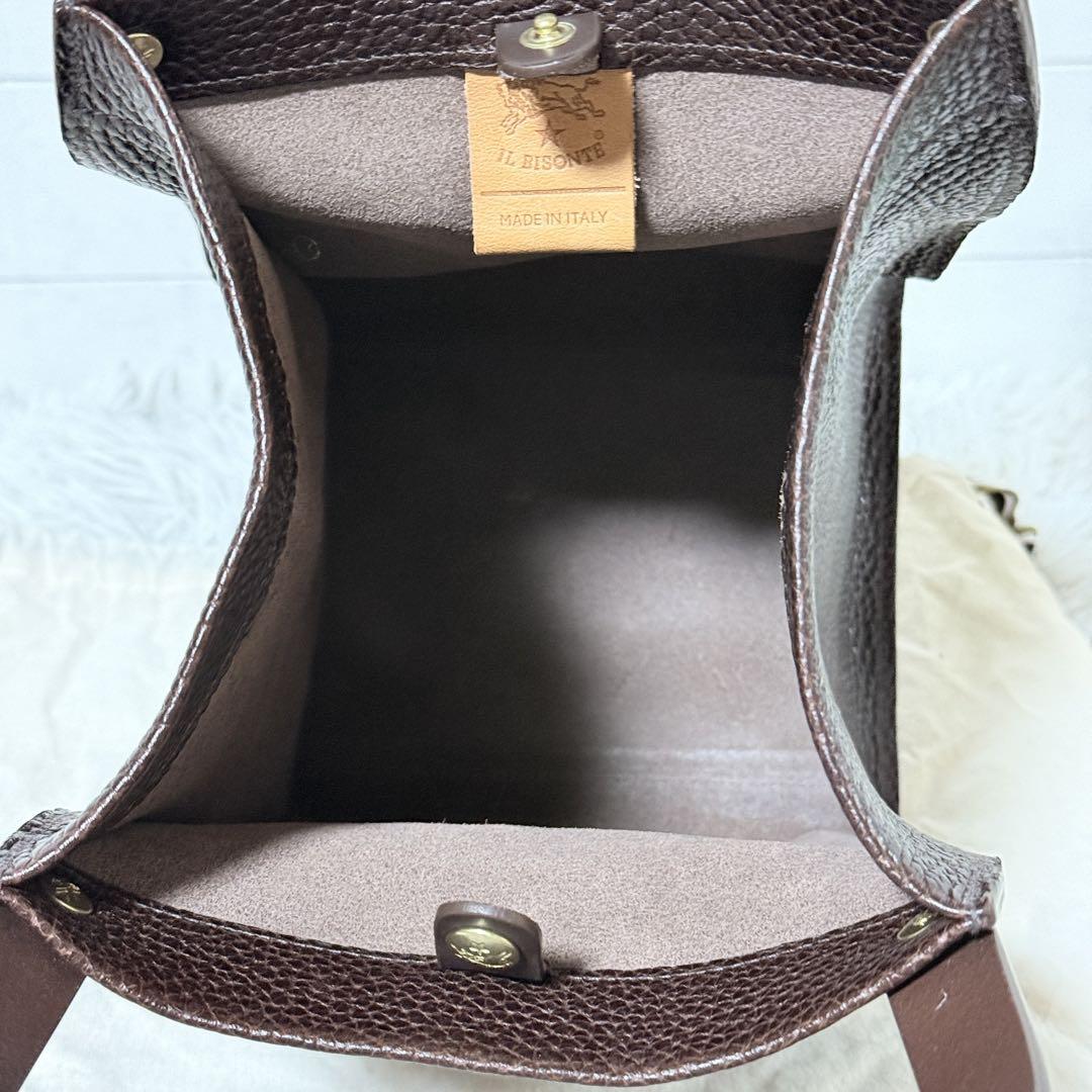 未使用✨IL BISONTE イルビゾンテ レザートートバッグ シボ革
