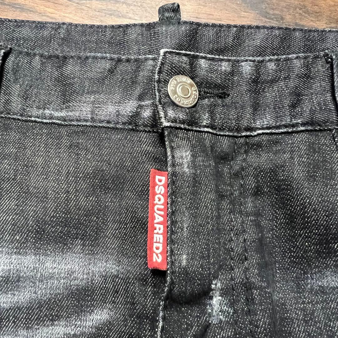 ディースクエアード2 ダメージスキニージーン 黒48 ディースクエアード2 ダメージスキニージーン 黒48