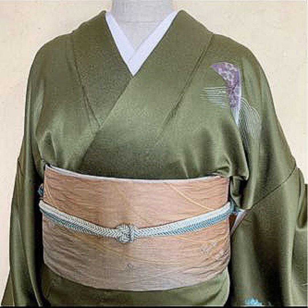 正絹 訪問着 抹茶色系 TOKI志すい 山車 松 袷着物 68