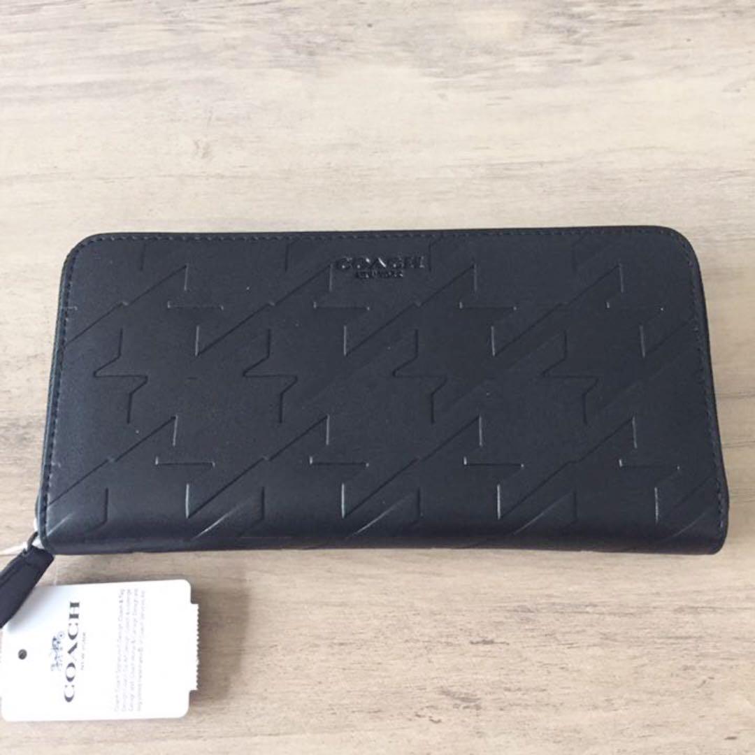 COACH メンズ ハウンドトゥース 千鳥柄 F7KXR-m94431255698 コーチ 財布 長財布 お得大得価