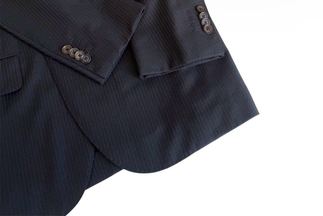 極美品 TOMORROWLANDO スーツセットアップ ブラック ストライプ 極美品 TOMORROWLANDO スーツセットアップ ブラック ストライプ