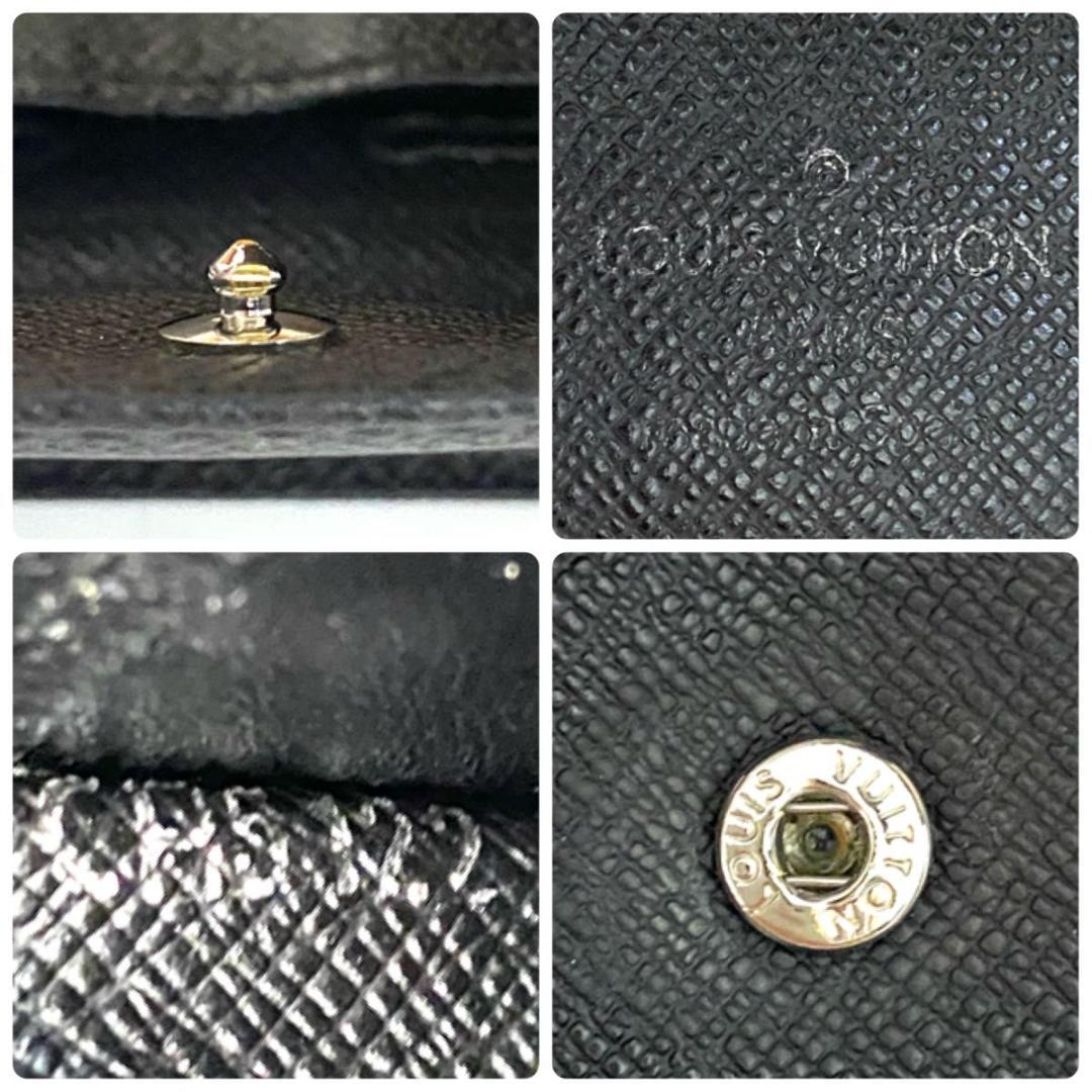 ルイ ヴィトン◎ポルトフォイユ マルコ ダミエ グラフィット 二つ折り 財布 黒