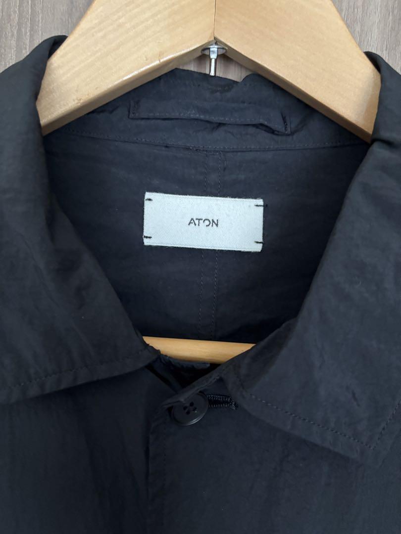 ATON ブラック ボタン付き長袖シャツ　アローズ 別注　エイトン